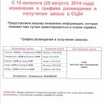 График размещения и получения заказа в СЦ24 Новосибирск